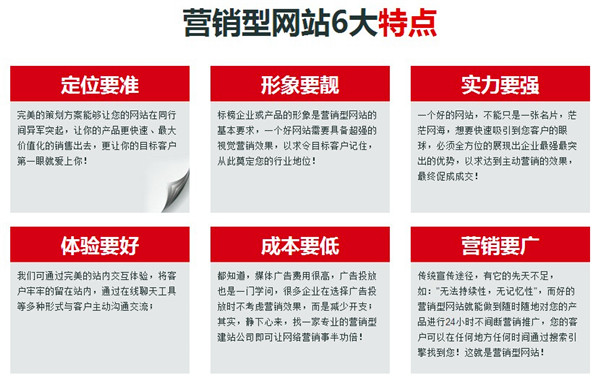 深度網(wǎng)營銷型網(wǎng)站建設(shè)具備的六大特點